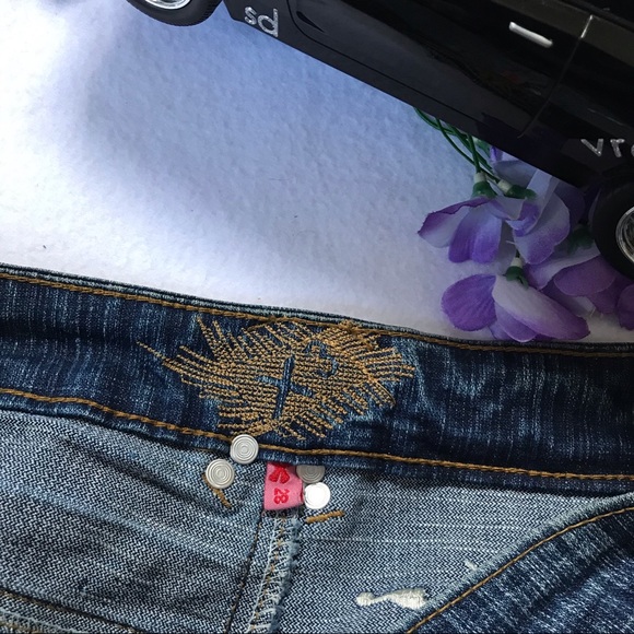 ❌SOLD❌ X3 Dark Wash Straight Leg Jeans 28 - Picture 7 of 7